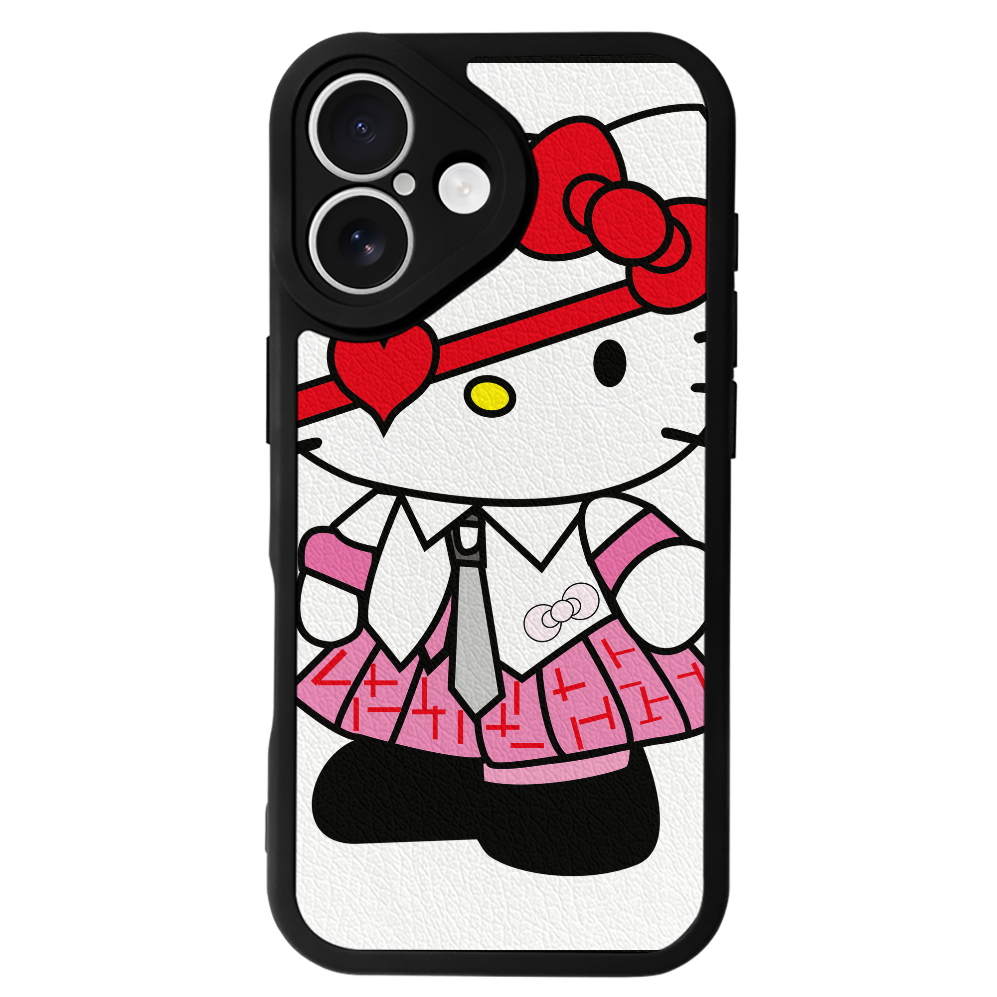 （画像用） Hello Kitty ハローキティ 【iPhone 16シリーズ対応】シリコンスマホケース（レザー調） 材質：シリコン